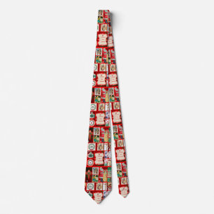 Cravate Illustrations de Noël Vintage Holiday Fun
