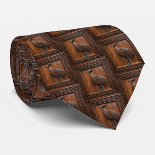 Cravate Impression 3d Wood Australian Emu