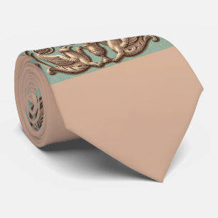 Cravate impression à deux griffins