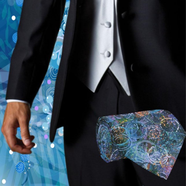 Cravate Impression Abstraite (Make an impression with this stylish Abstract men's fashion necktie Great for weddings or the office)