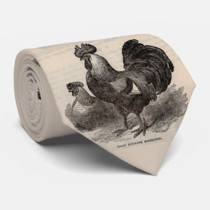 Cravate Impression du 19ème siècle de poules grises anglai