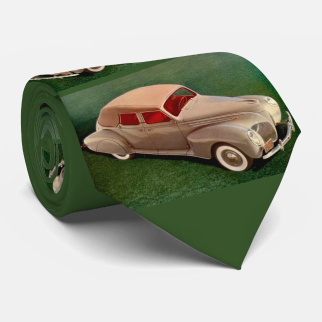 Cravate Impression Lincoln Zephyr 1939 (Roulé)