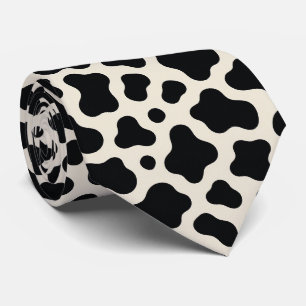Cravate Impression vache en soie fausse Ferme de cowboy