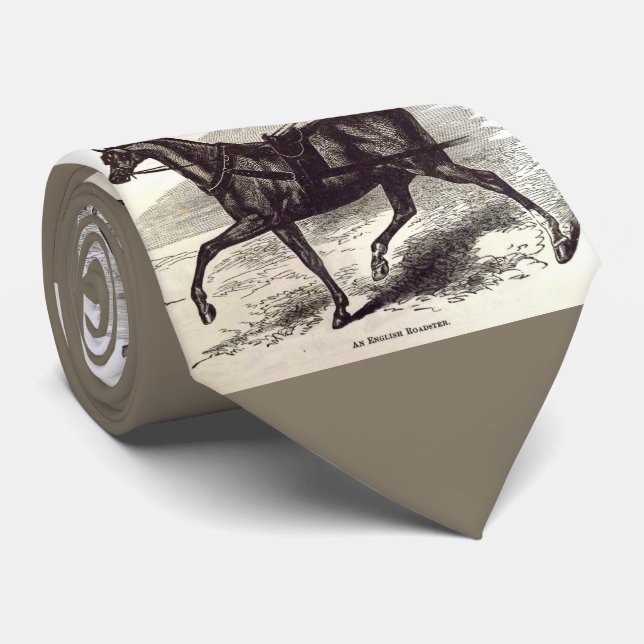 Cravate Imprimé au 19e siècle Un cheval anglais Roadster (Roulé)