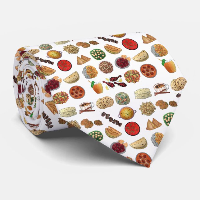 Cravate Indian Foods Plats Cuisine indienne Illustration (Roulé)