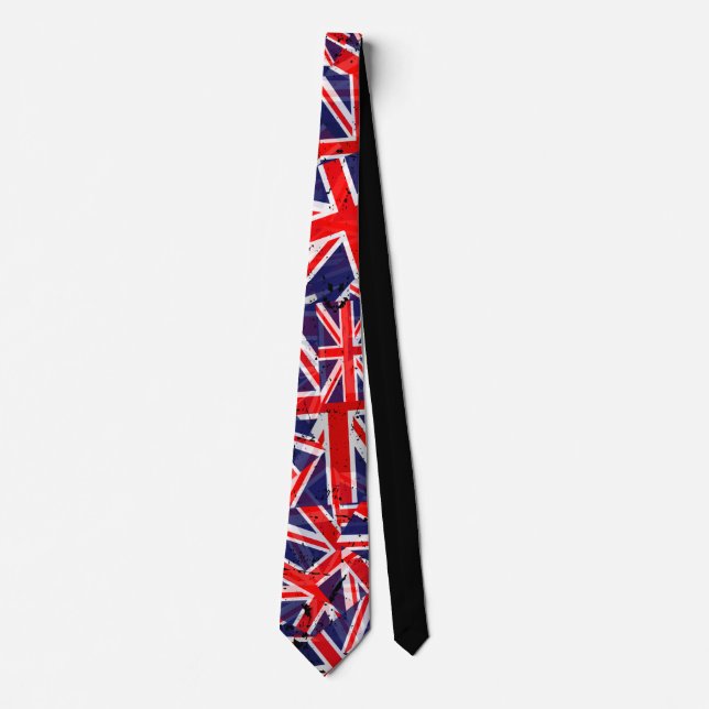 Cravate Indicateur Union Jack | Drapeau du Royaume-Uni | D (Devant)