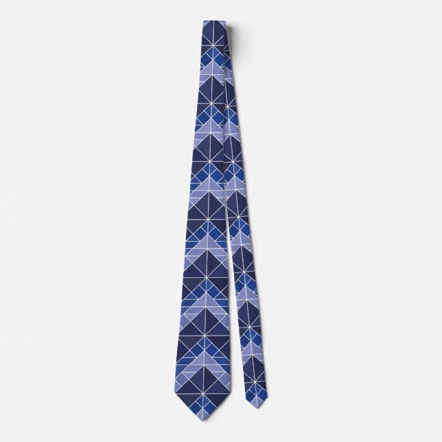Cravate Indigo Tangram (Devant)