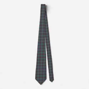 Cravate Isle Of Skye Tartan Plaid Green Black Pattern