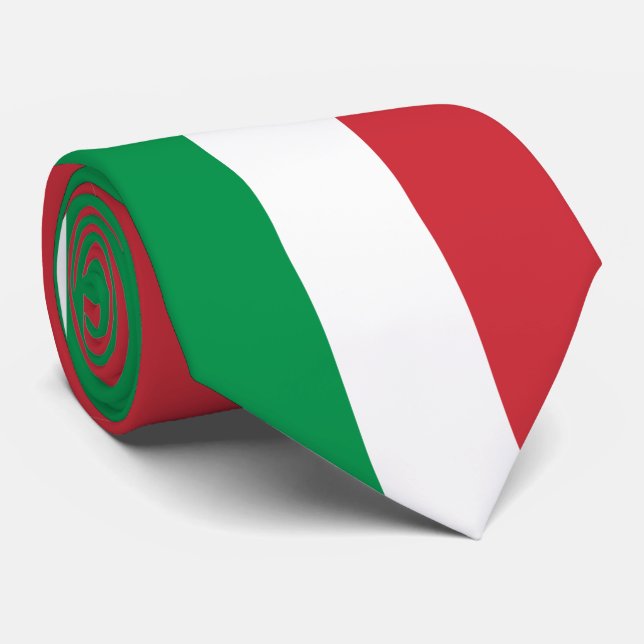 Cravate Italie Couleurs du drapeau (Roulé)