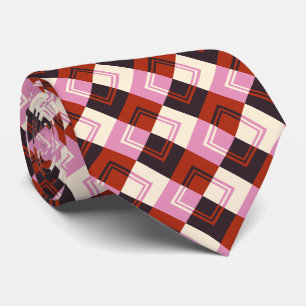 Cravate Ivoire d'aubergine rose rouge
