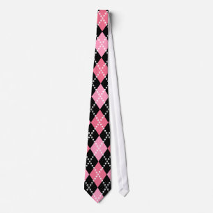 Cravate Jacquard rose de crâne