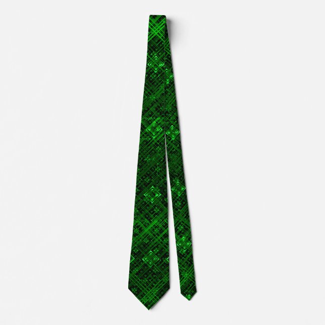 Cravate Jacquard verte (Devant)