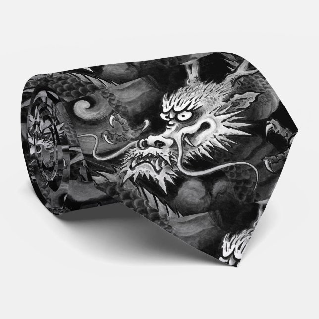 Cravate Japanese Dragon (Roulé)