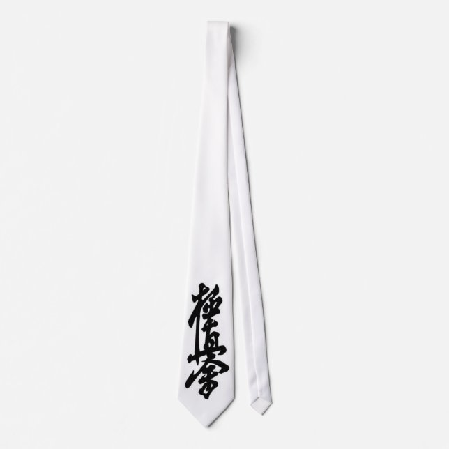 Cravate japonais de kanji de karaté de Kyokushin (Devant)