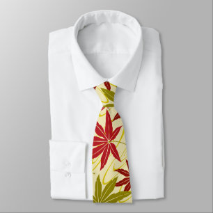 Cravate JAPONAIS MAPLE LEAF (CRÈME)