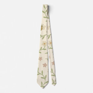 Cravate Jardin de abeilles au clair de lune – Fleurs Cotta