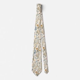 Cravate Jardin fleur sauvage Floral