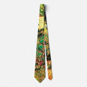 Cravate Jardin fleuri avec sentier par Vincent van Gogh