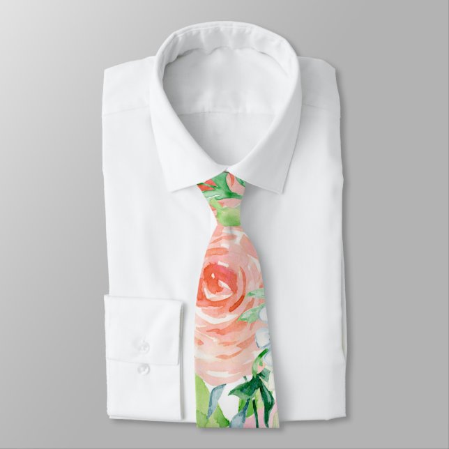 Cravate Jardin romantique Pastel (Attaché)