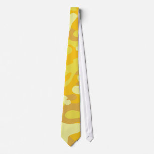 Cravate Jaune et conception de Camo d'or