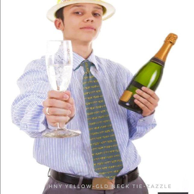 Cravate Jaune HNY (Créateur téléchargé)