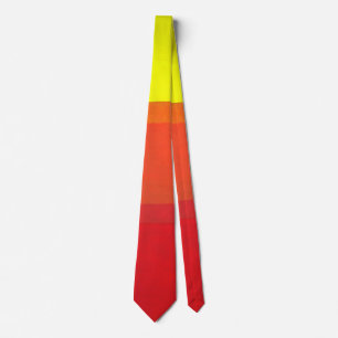Cravate Jaune Orange Rouge moderne coloré art abstrait