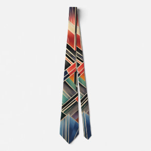 Cravate Jazzy géométrique élégant classique Boho géométriq