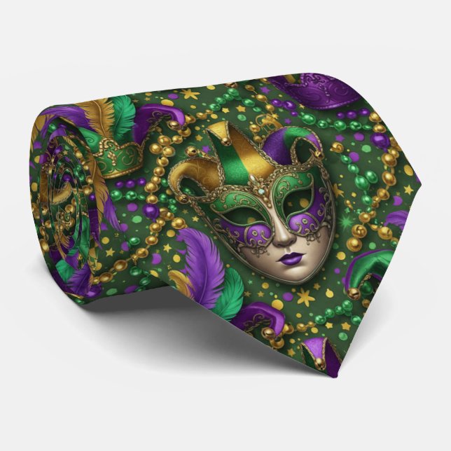 Cravate Jester Royale Mardi Gras (Roulé)