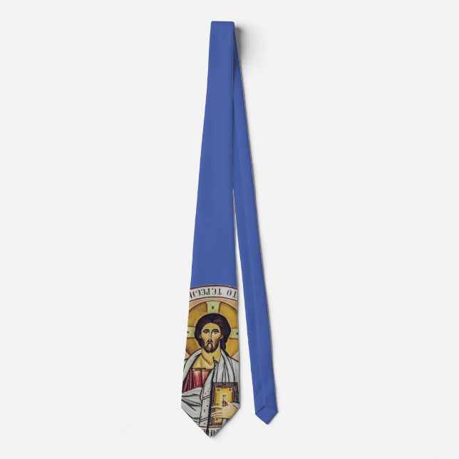 Cravate Jésus Christ Pantocrateur dôme de l'Eglise (Devant)