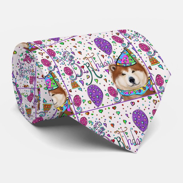 CRAVATE JOLI ANNIVERSAIRE (Roulé)