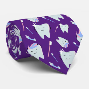 Cravate Joli Dentiste Dental Hygiéniste Motif dentaire Vi