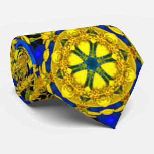 Cravate Joli Motif de fleurs dorées
