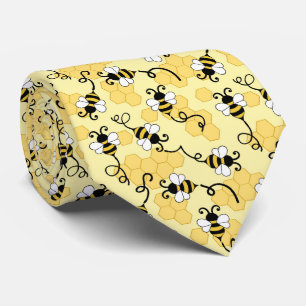 Cravate Joli petit motif abeilles