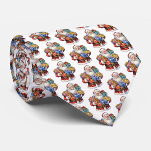 Cravate Jolly Santa Claus Motif de Noël classique