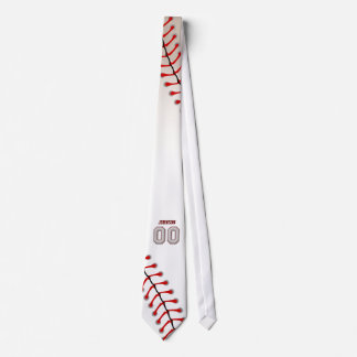 Cravate Joueur Numéro 00 - Cool Baseball Stitches