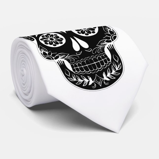 Cravate Jour du crâne mort (Roulé)