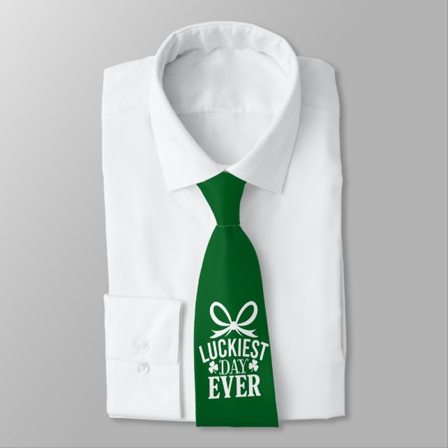Cravate Jour le plus chanceux jamais Jour de la Saint Patr (Attaché)