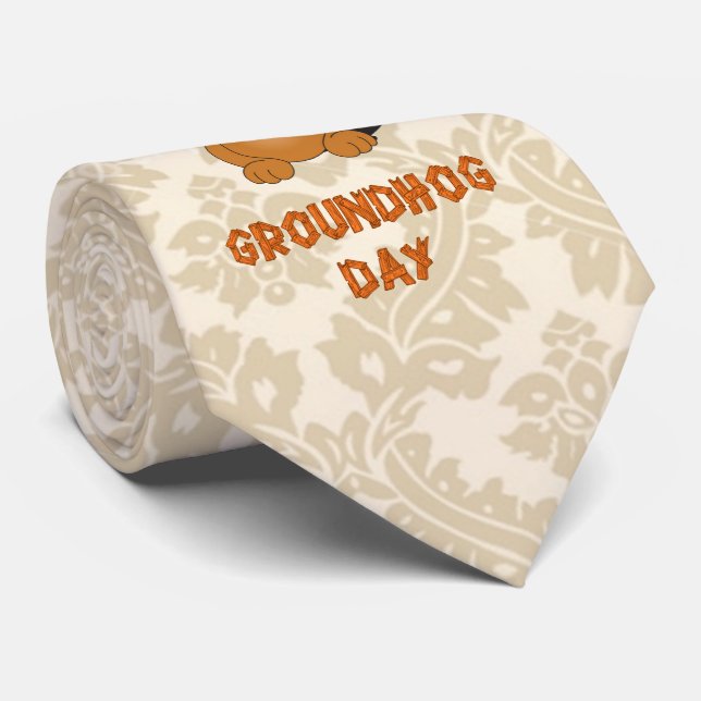 CRAVATE JOURNÉE DE GROUNDHOG (Roulé)