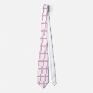 Cravate Joyeuses Pâques Croix Rose avec Lys