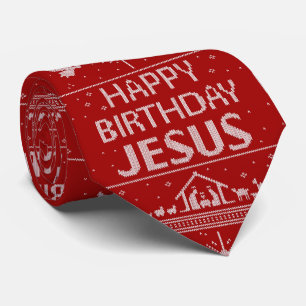 Cravate Joyeux Anniversaire Jésus Sweater Christian