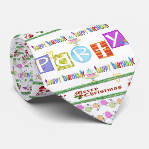 Cravate Joyeux anniversaire Joyeux Noël Cravate,