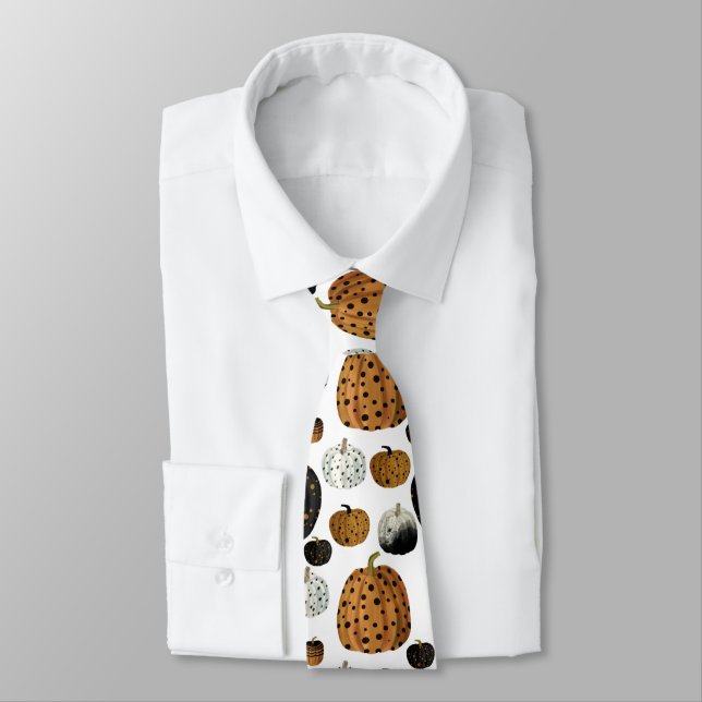 Cravate Joyeux citrouille pois grâce (Attaché)