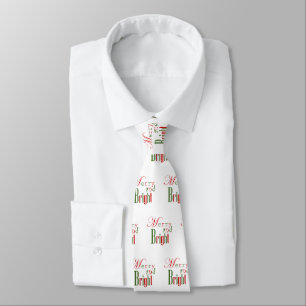 Cravate Joyeux et lumineux, rouge 'n vert