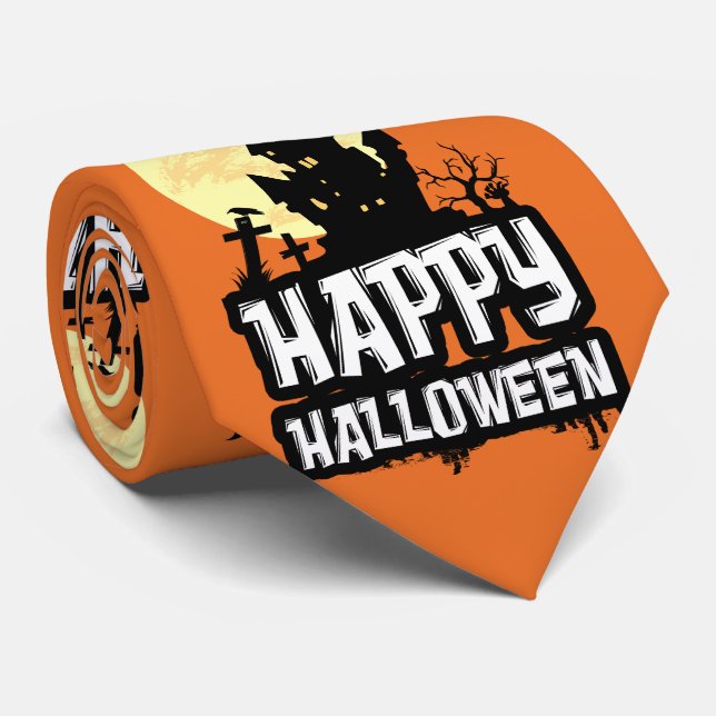 Cravate Joyeux Halloween (Roulé)