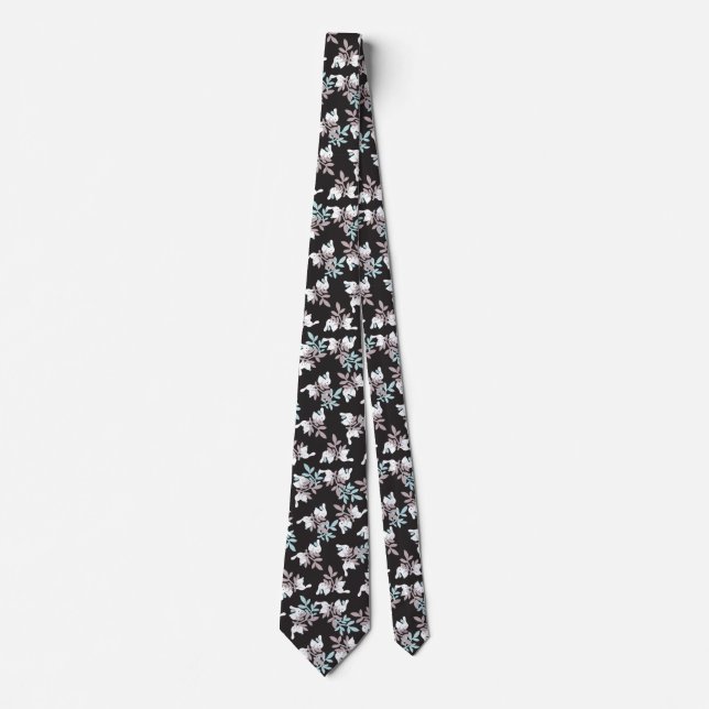 Cravate Joyeux lapins et Floral Graden Motif (Devant)