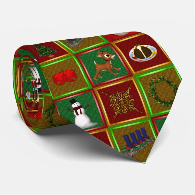 Cravate Joyeux Noël (Roulé)