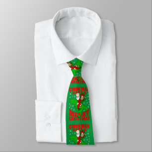 Cravate joyeux noël père Noël biden kamala harris dinosaur