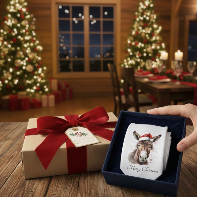 Cravate Joyeux petit âne de Noël, coutume (Créateur téléchargé)