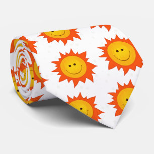 Cravate Joyeux soleils de dessin animé souriant