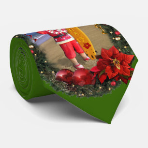 Cravate Joyeux style hawaïen de Noël